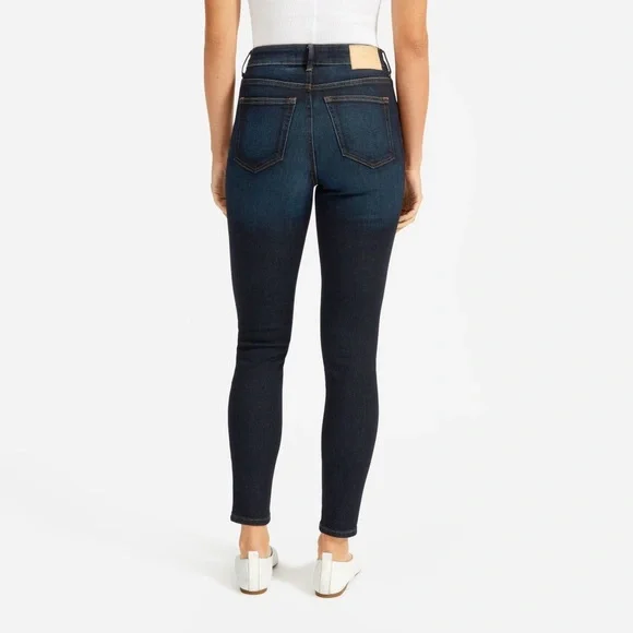 Everlane The High Rise Skinny Jean Ankle Dark Blue Wash - Picture 4 of 12